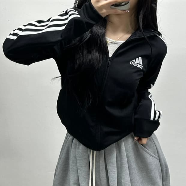 아디다스 블랙 삼선 OG 아이돌 트랙탑 희귀져지(M)