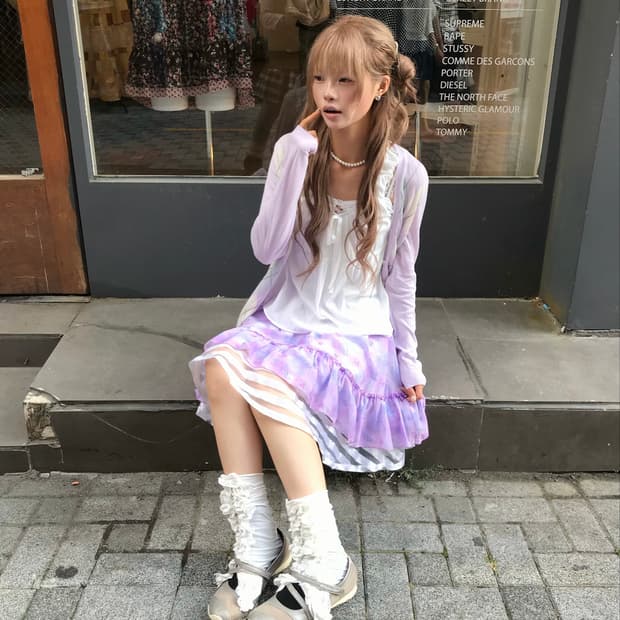 𝜗𝜚퍼플 쉬폰 페어리 코디 set 𝜗𝜚 