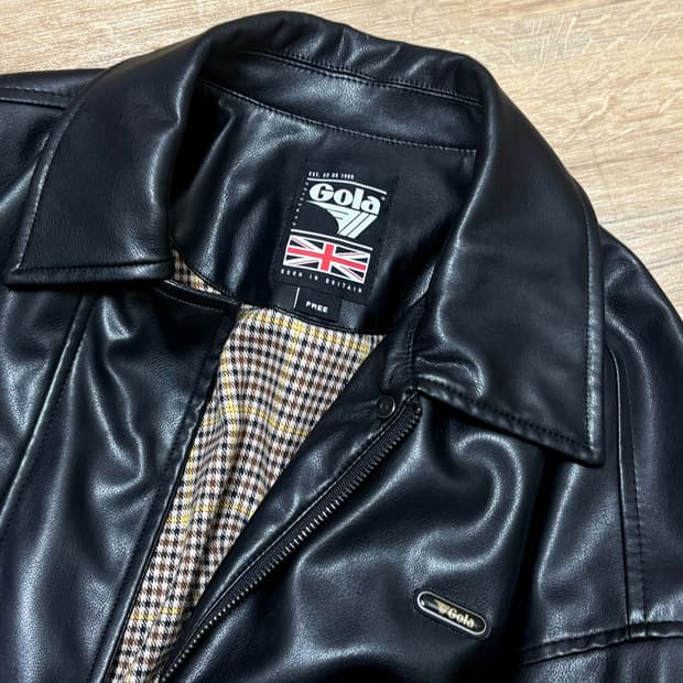 Gola 레더 크롭 자켓 free