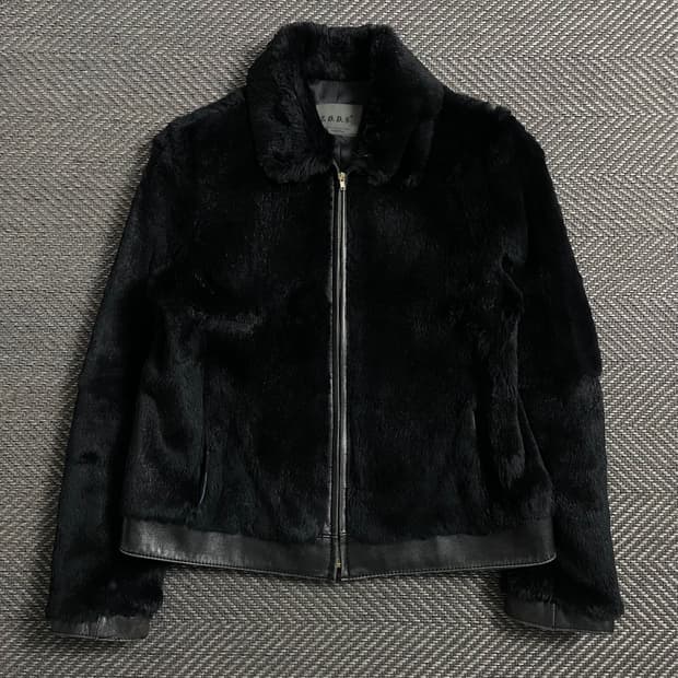 Z.0.D.S 램스킨 트리밍 레빗 퍼 무스탕 자켓o 4632