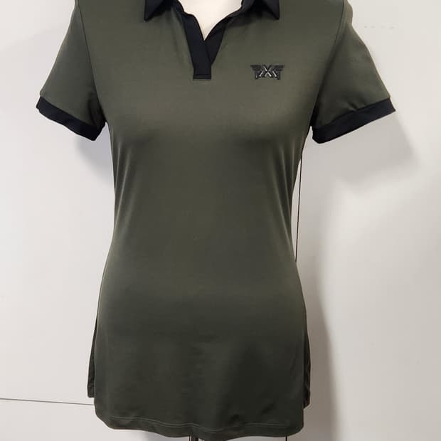 PXG 여성 카키색 반팔 폴로티 S