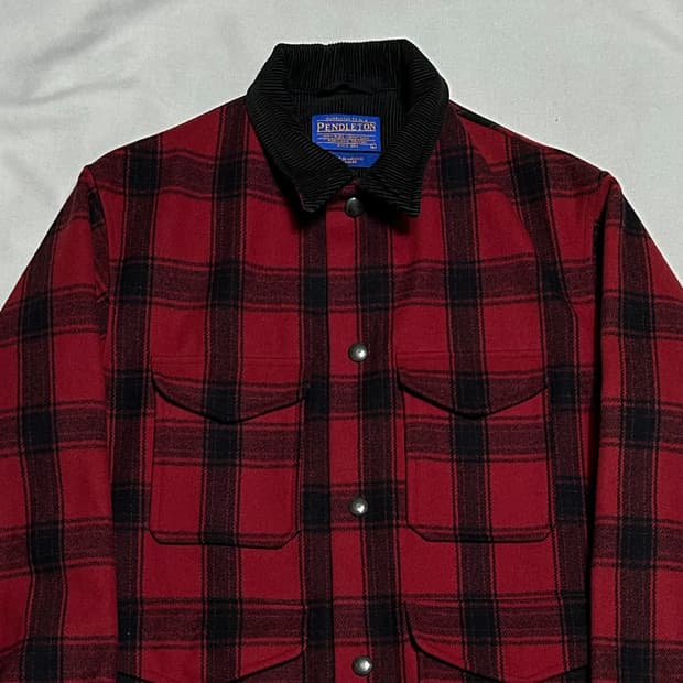 L 펜들턴 맥키노 체크 울 자켓