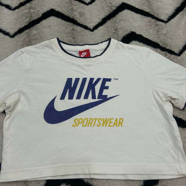 [M]나이키 크롭 레귤러핏 반팔/아이보리