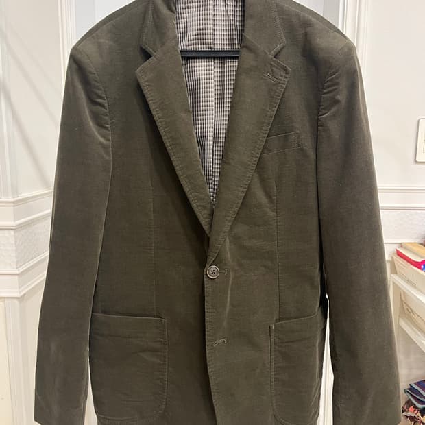 올포유 카키브라운 코듀로이 자켓