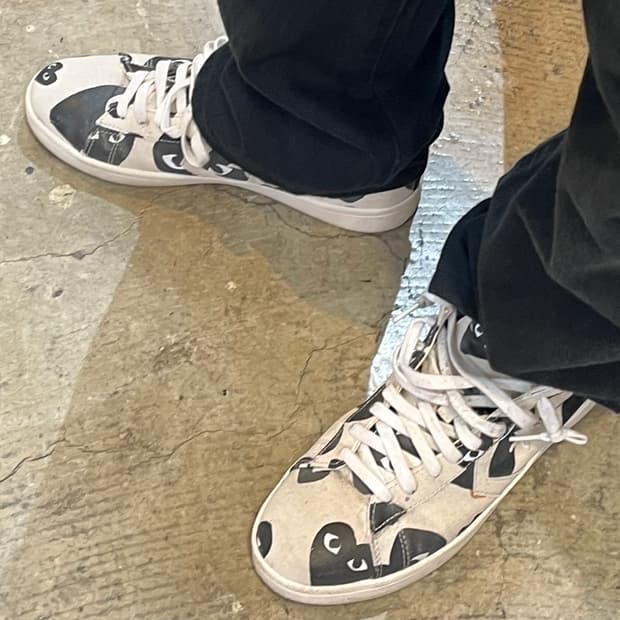 꼼데가르송 플레이 프로 레더 하이탑