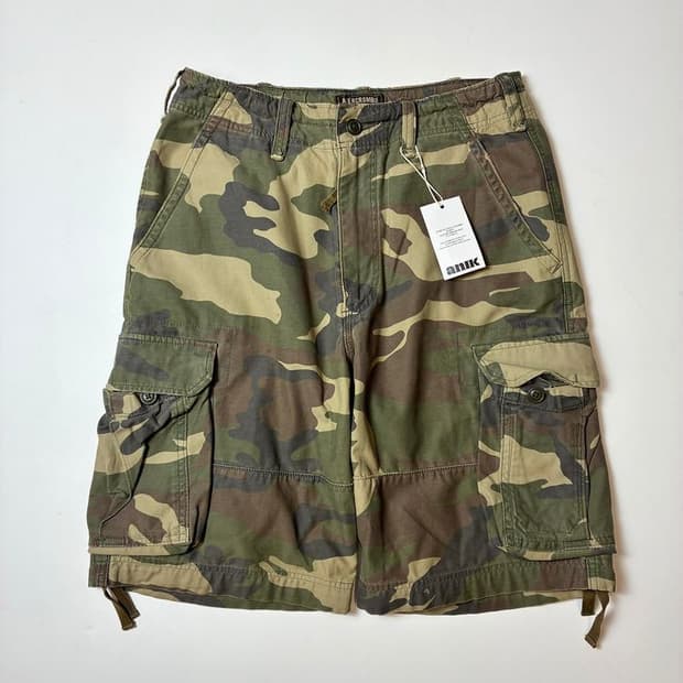 아베크롬비 앤 피치 00's 카모 패턴 카고 와이드 반바지 PN9076