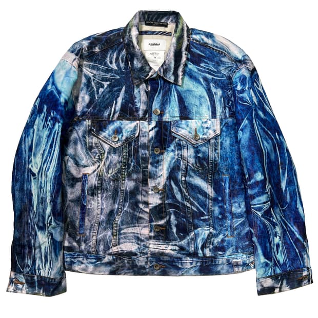 더블렛 인디고 미라지 프린티드 데님 자켓 (M)