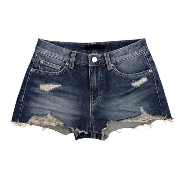 진청 데미지 숏팬츠 