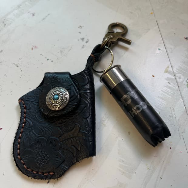 Small leather pocket&Shot gun Key-ring