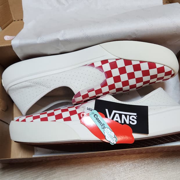 반스 컴피쿠시 원 체커보드 레드 310mm 새상품