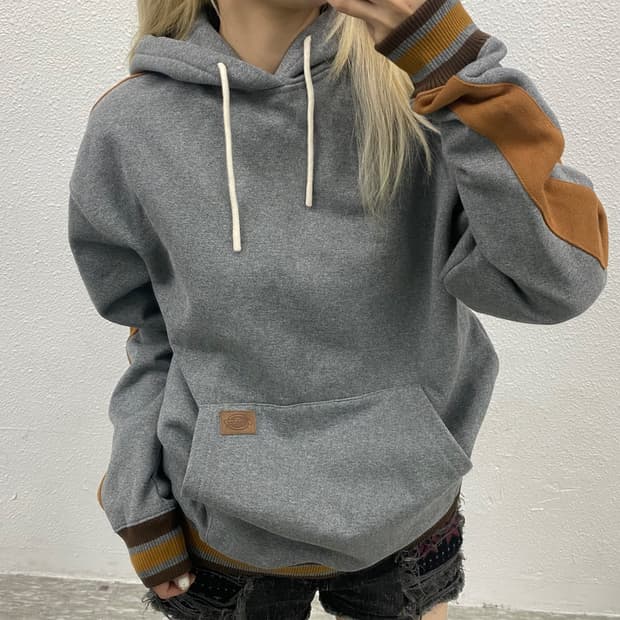 디키즈 된장라인 그레이 후드 M