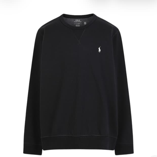 폴로 랄프 로렌 더블 니트 스웨트셔츠 블랙
