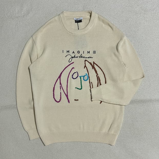 자라 존 레논 자수 스웨터