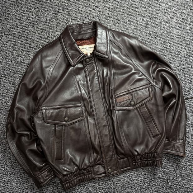 아카이브 빈티지 램스킨 A-2 레더 자켓 브라운 2102
