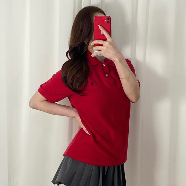 폴로 버건디 포니 Pk