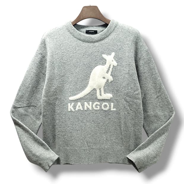 [L] 캉골 멜란지그레이 빅 심볼 니트