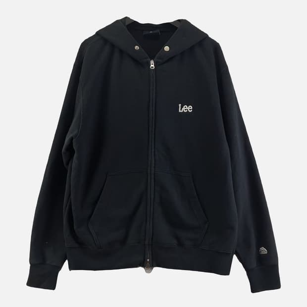 LEE 블랙 남자 후드 집업 M N7775