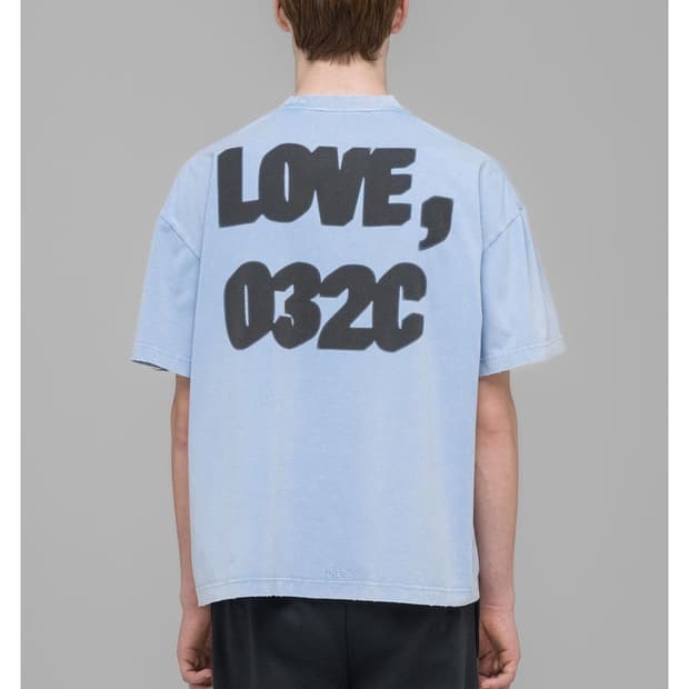 032c LOVE 워싱 티셔츠