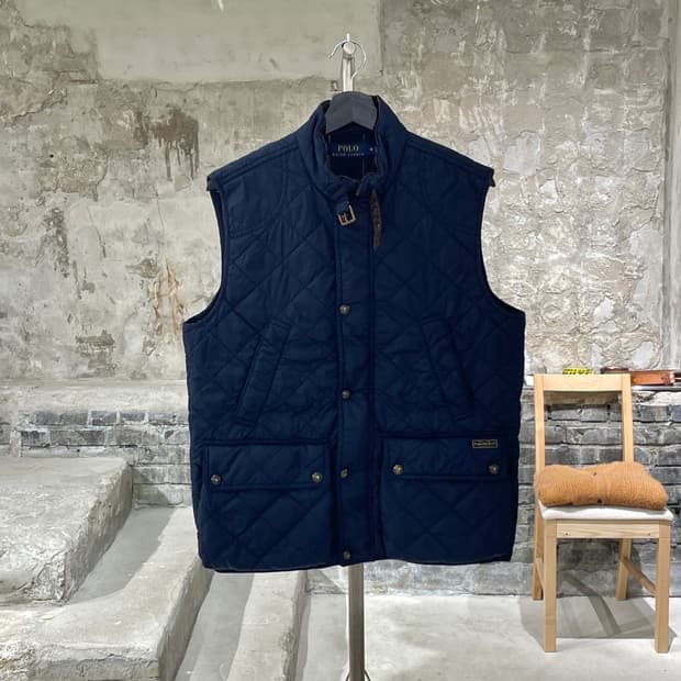폴로 랄프로렌 네이비 나일론 퀼팅 베스트