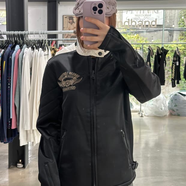 벤슨 스타윙 카모안감 넥버클 라이더 자켓