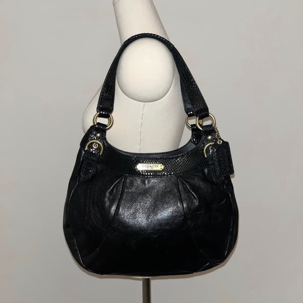 Coach all black spangle shoulder bag