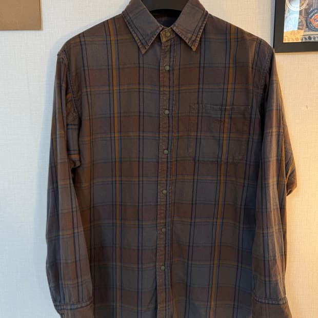 [S]노스페이스 퍼플라벨 체크셔츠