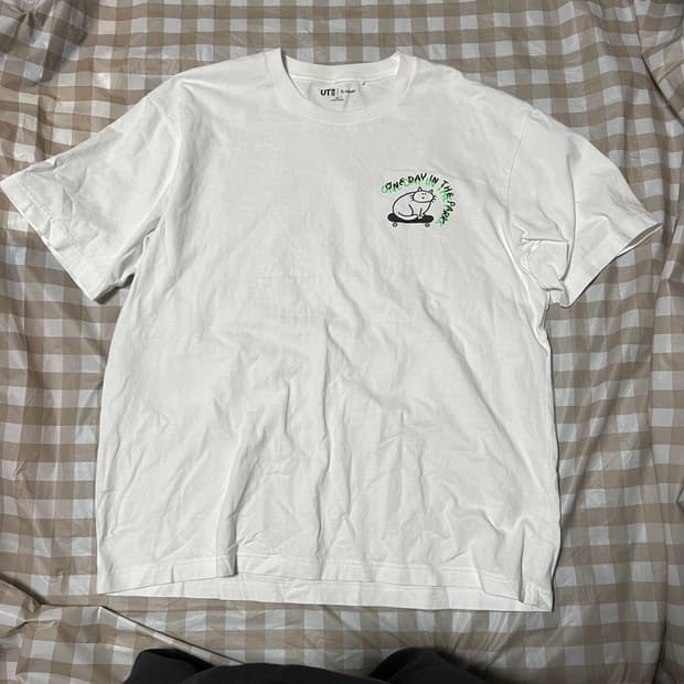 유니클로 나가바 콜라보 반팔 화이트 XL 반팔티 흰색 105 NAGAVA