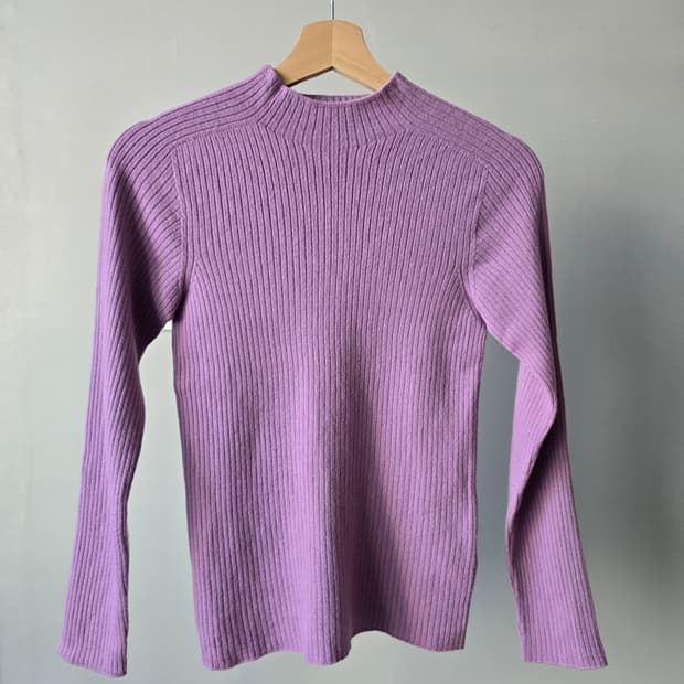 framework 울100 슬림 골지 니트