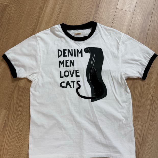 캐피탈 링거 티셔츠 데님 맨 러브 캣 사이즈3