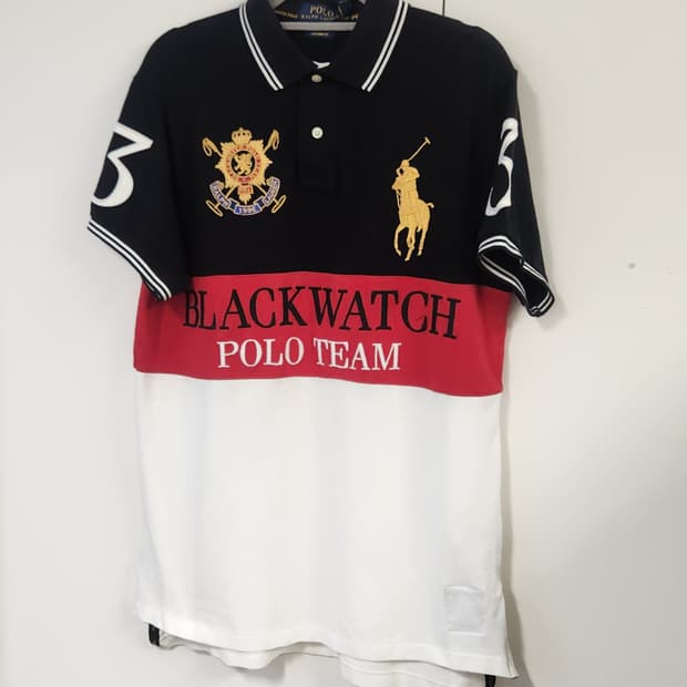 폴로 새상품 블랙워치 폴로팀 반팔티 M