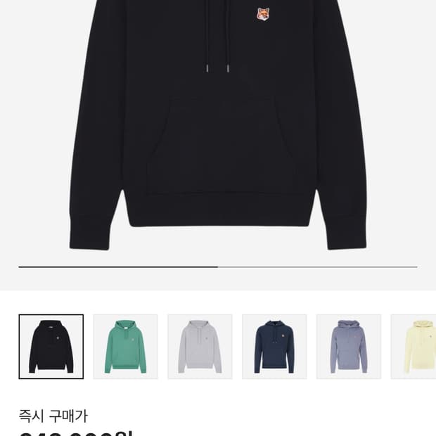 메총 키츠네 블랙 후드티