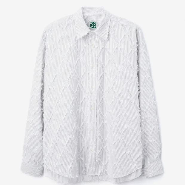 [XS] 디앤에스알 DNSR 오버사이즈 테슬 셔츠 그레이