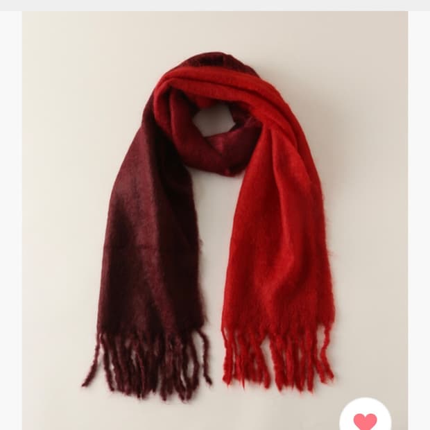 GANNI Mohair Gradient Scarf Red-Brown