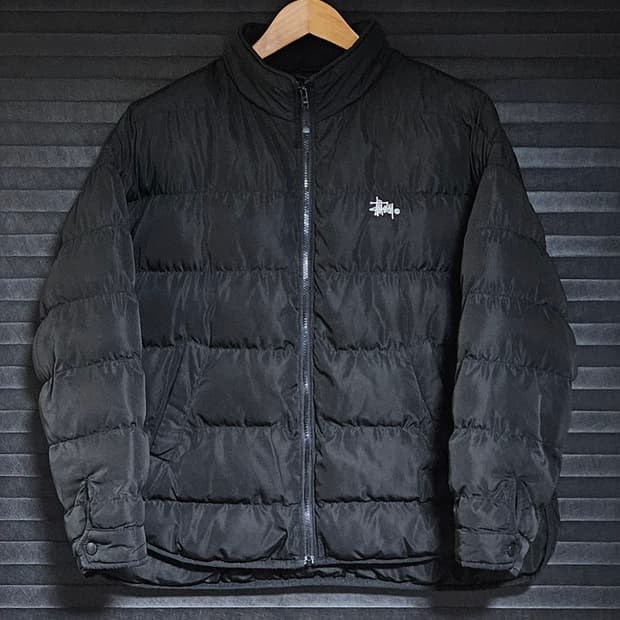 L 스투시 여성 숏패딩 블랙 호주