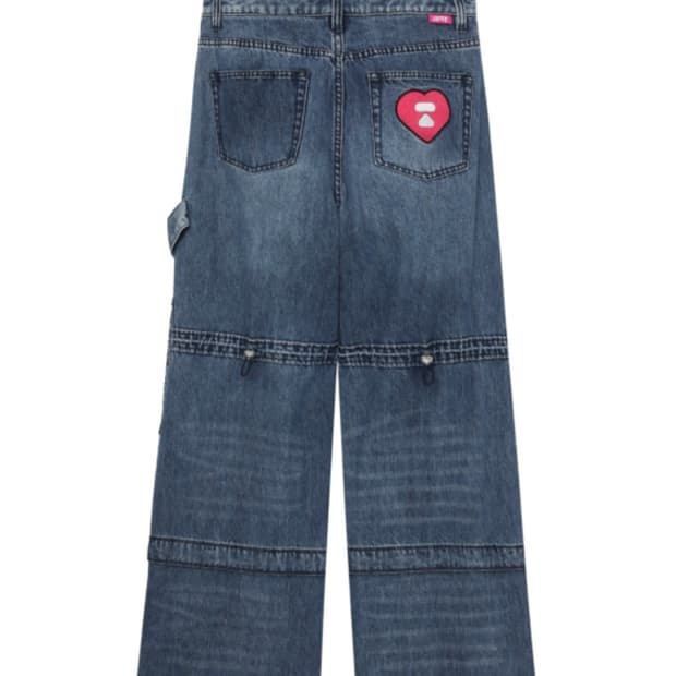 에이프 (베이프) 우먼 카고 데님 팬츠