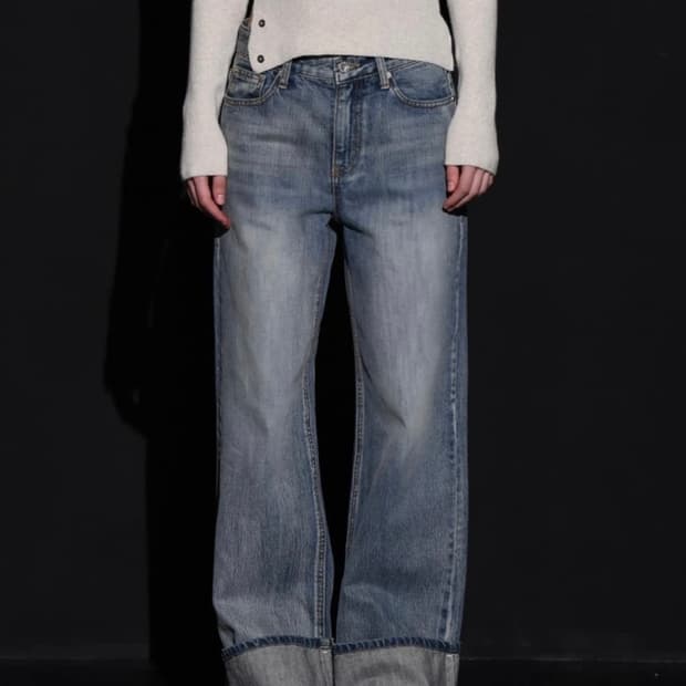 보헤미안서울 롤업데님팬츠 M