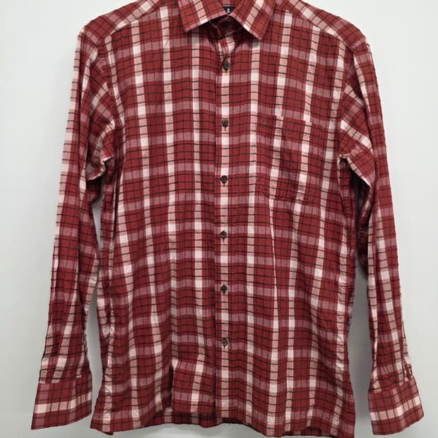 랑방 정품 남자 체크 셔츠남방.  싸이즈 95