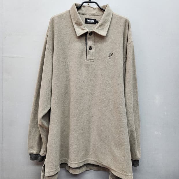 애쉬워스 Ashworth 와플 카라 긴팔 2XL