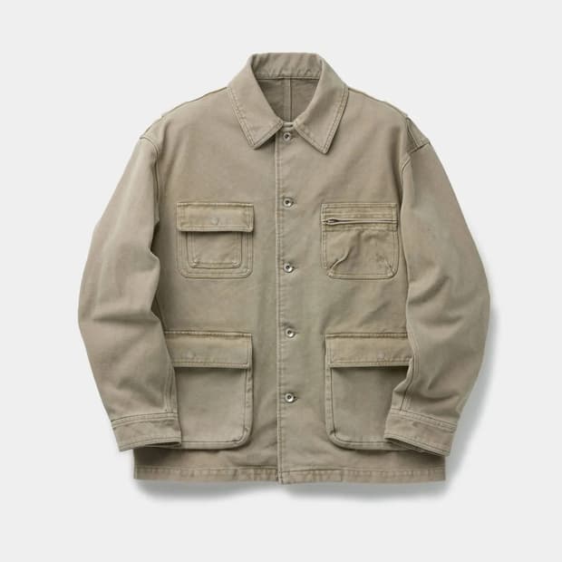 26S/S 쿠어 오버 다이드 커버올 자켓 XL 베이지 (워크자켓)