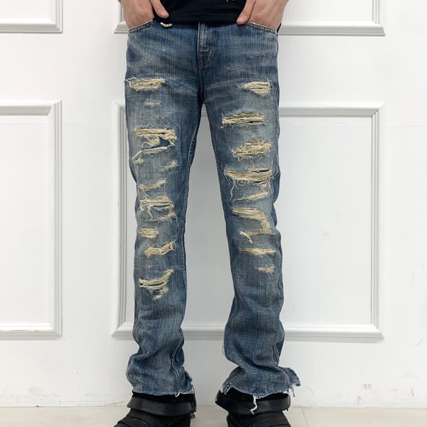 Jack Rose distressed cut denim pants  
