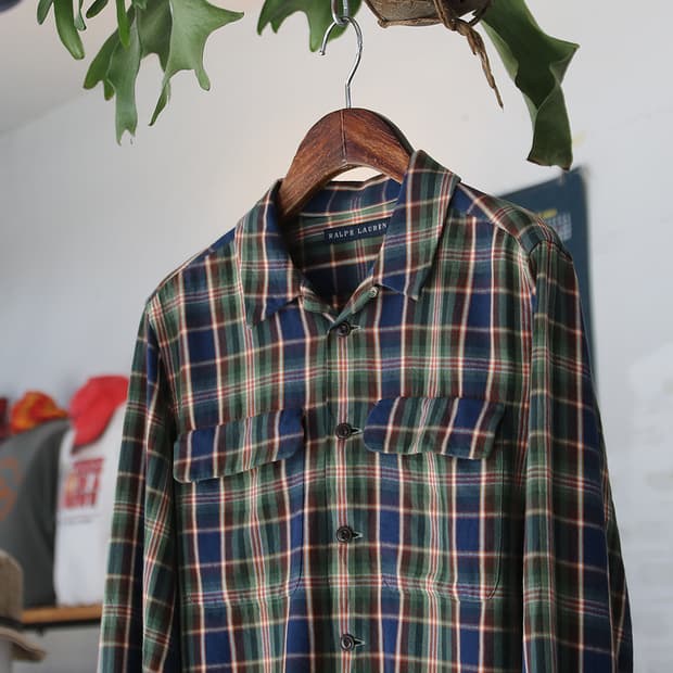 랄프로렌 오픈 카라 체크 셔츠 (여성용 11)