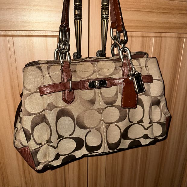 Coach 코치 시그니처 브라운 버킨 숄더백 빈티지 y2k