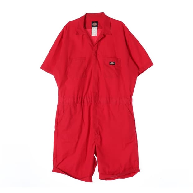 디키즈 숏 슬리브 커버올 레드