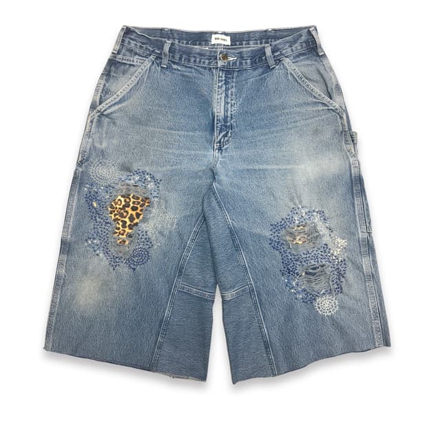 Carhartt Boro Sashiko Distressed Shorts