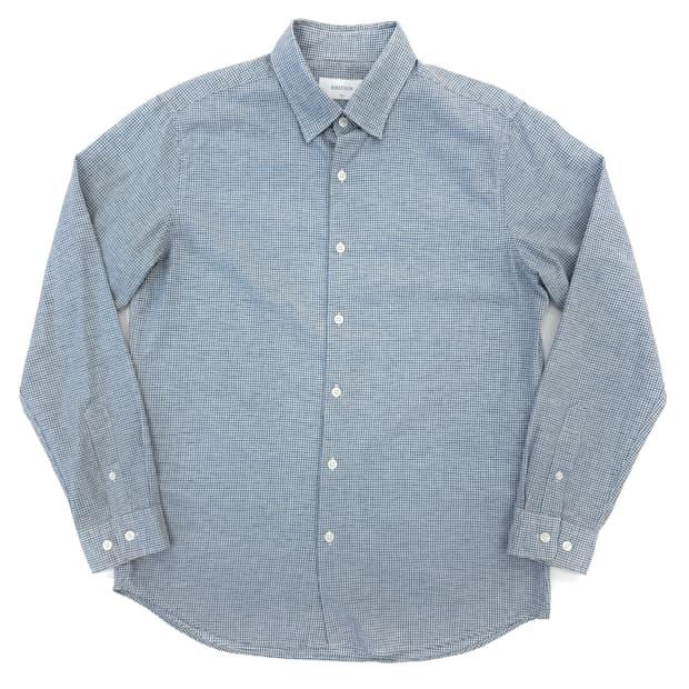 Edition 잔체크 코튼 버튼다운 셔츠