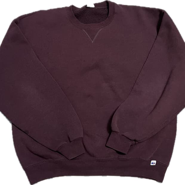 90s 러셀 스웻셔츠 버건디(L)