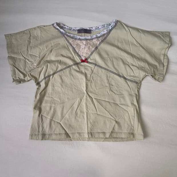 stitch point petit top (green tea)