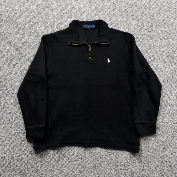 폴로 랄프로렌 블랙 포니 쿼터집업 니트