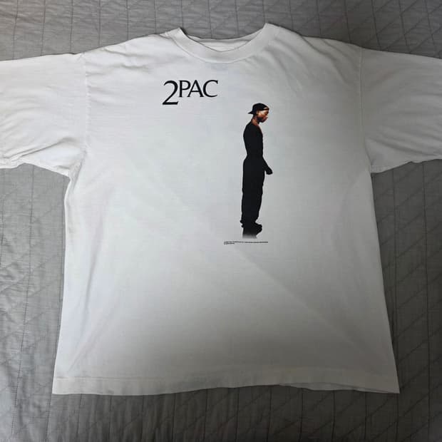 [L] 세인트미카엘 투팍 2PAC 화이트 티셔츠