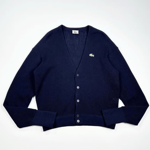 라코스테 클래식 아카이브 니트 가디건 네이비 L